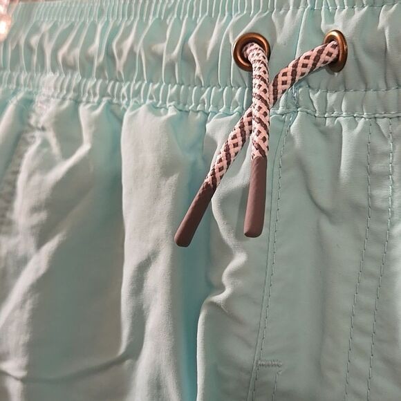 Boys solid swim trunks blue size 8 pockets drawstring waist upf 50+ bottom mint - Picture 4 of 11